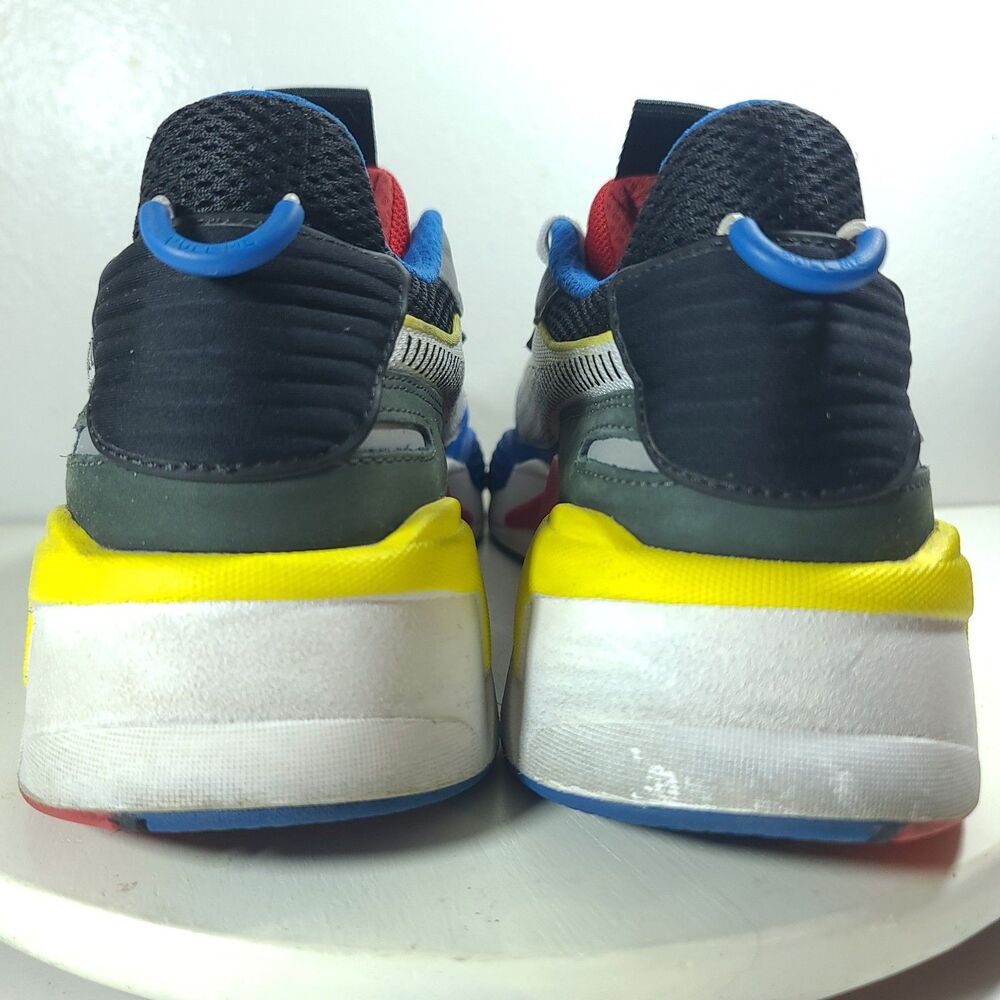 PUMA RS-X Toys Men Sz 12 Sneaker Shoe White Yellow Red Black Suede 369449-02 EUC - Picture 11 of 16